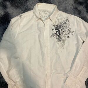 Men's White Shirt 2000-1990 style